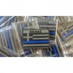 PVC Σήμα Ελληνική Σημαία Μπλε Γραμμή "ΕΛΛΑΣ"
